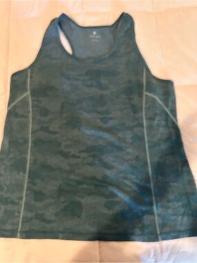 ZELOS Women's Dark Green Camo Racerback Tank
